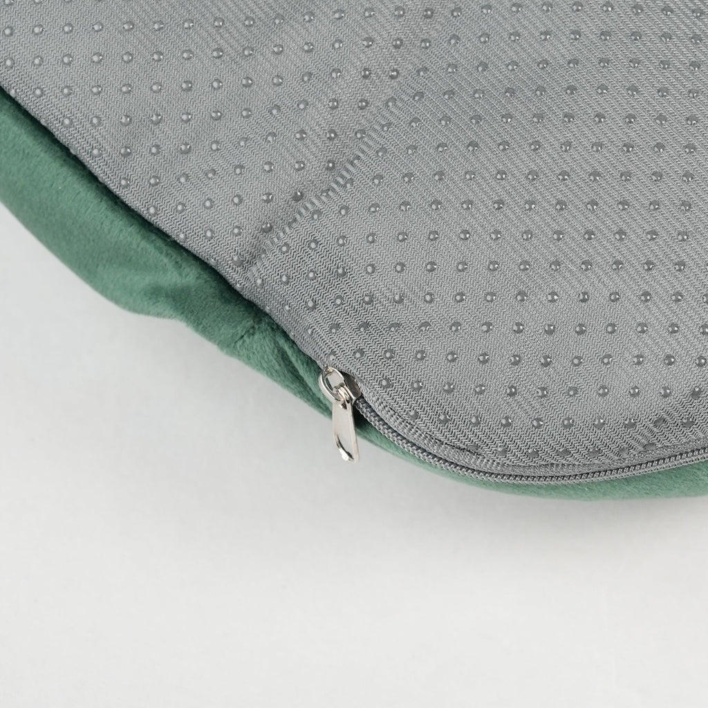 Chauffe-Pieds avec Bouillotte Électrique Rechargeable - Chancelière Douillette Amovible - Velours Vert - Cosyheat