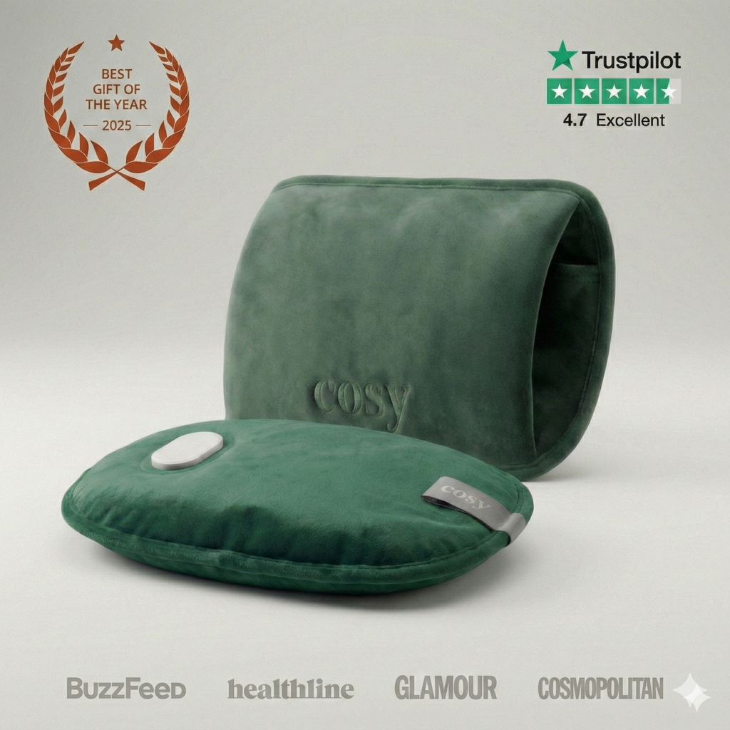 Bouillotte Électrique Rechargeable avec Housse Pochette Mains Douce - Chauffe en 10 min - Cosyheat