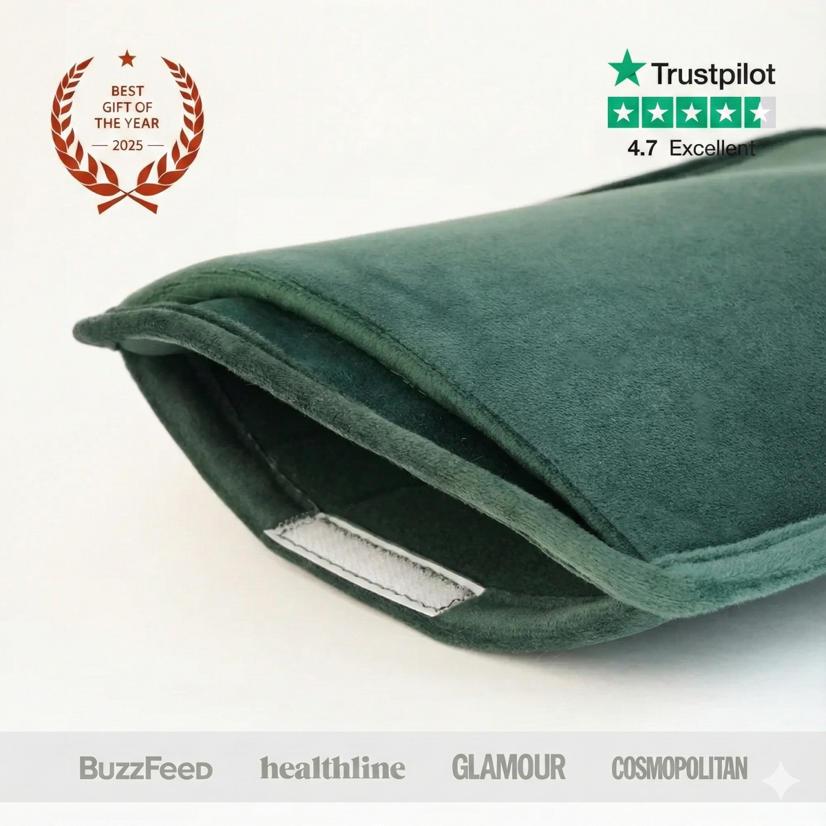 Bouillotte Électrique Rechargeable avec Housse Pochette Mains Douce - Chauffe en 10 min - Cosyheat