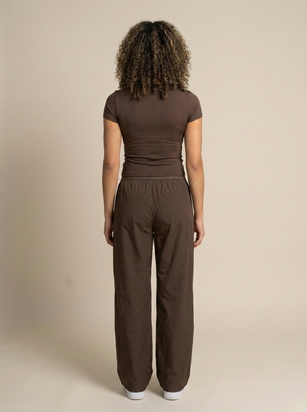 Ensemble ALO Marron – Top + Pantalon Athleisure Femme